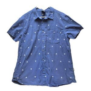 The North Face Shirt Adult Extra Large Slate Blue Embroidery Chest Pocket Mens
